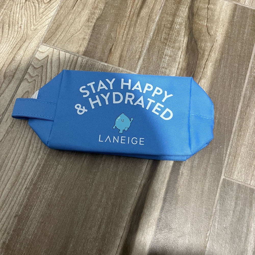 LANEIGE Bright Blue 'Stay Happy & Hydrated' Travel Pouch